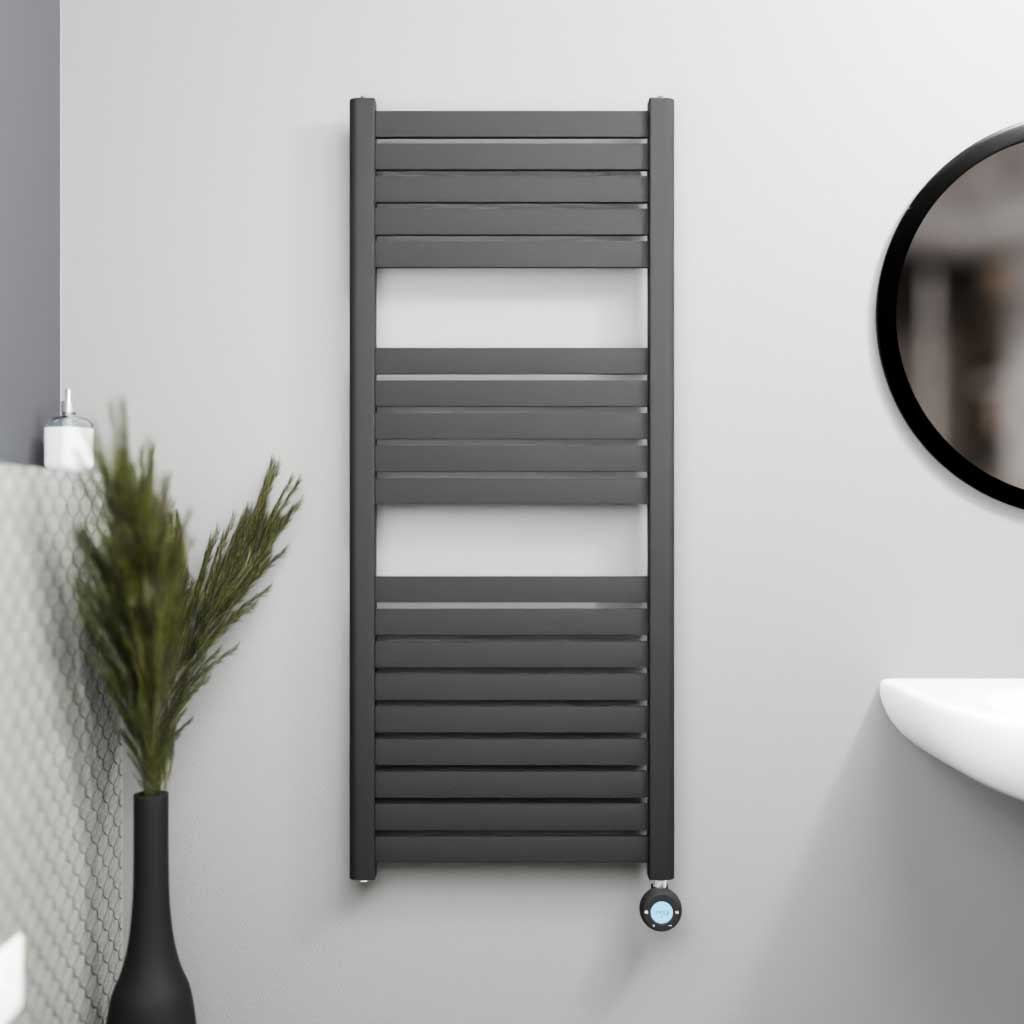 Ecostrad Scala Velto Thermostatic Electric Towel Rail - Anthracite