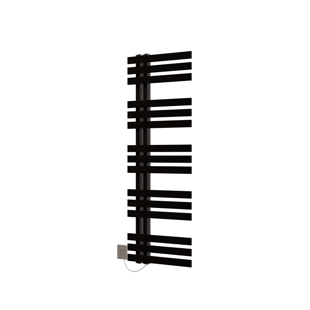 Ecostrad Scena Electric Towel Rail - Black 600w (500 x 1200mm)