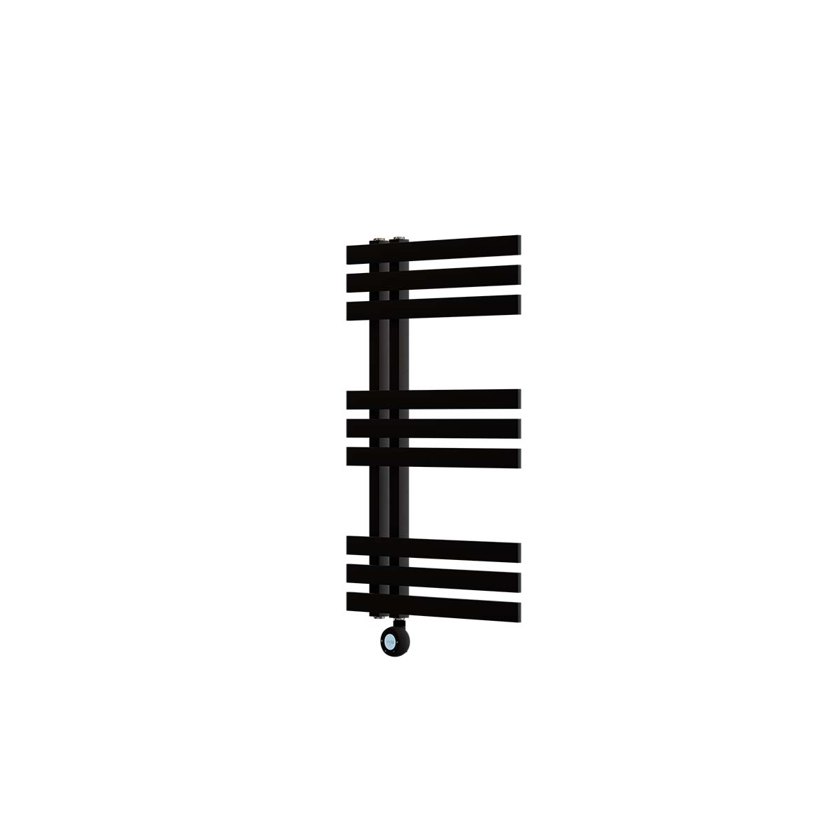 Ecostrad Scena Velto Thermostatic Electric Towel Rail - Black 300w (500 x 800mm)