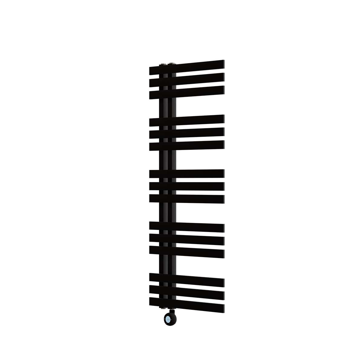 Ecostrad Scena Velto Thermostatic Electric Towel Rail - Black 600w (500 x 1200mm)