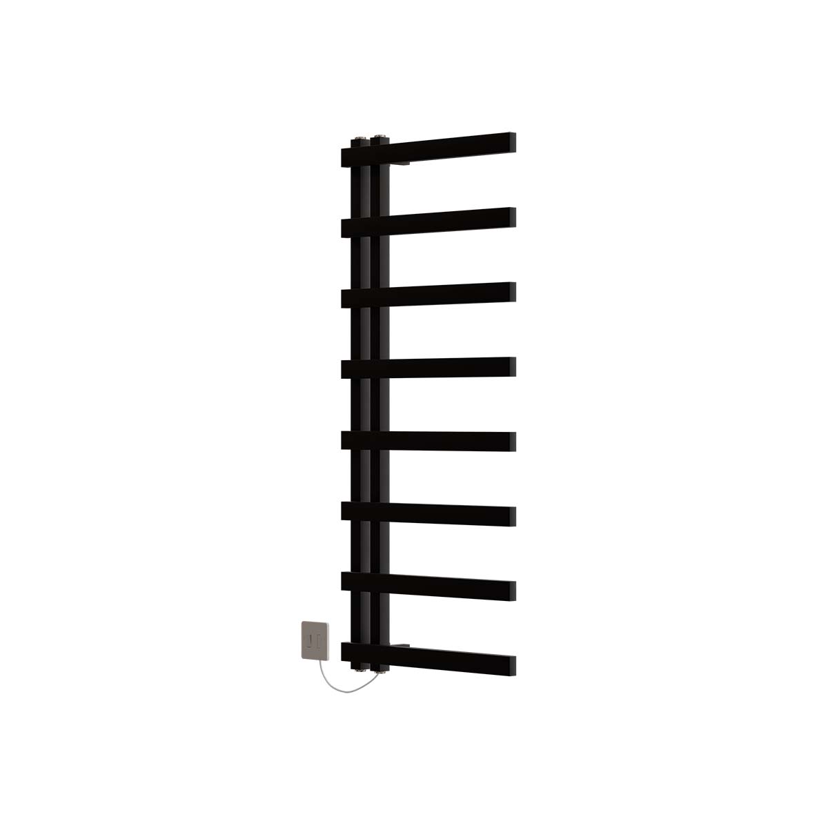 Ecostrad Vanto Electric Towel Rail - Black 600w (500 x 1150mm)