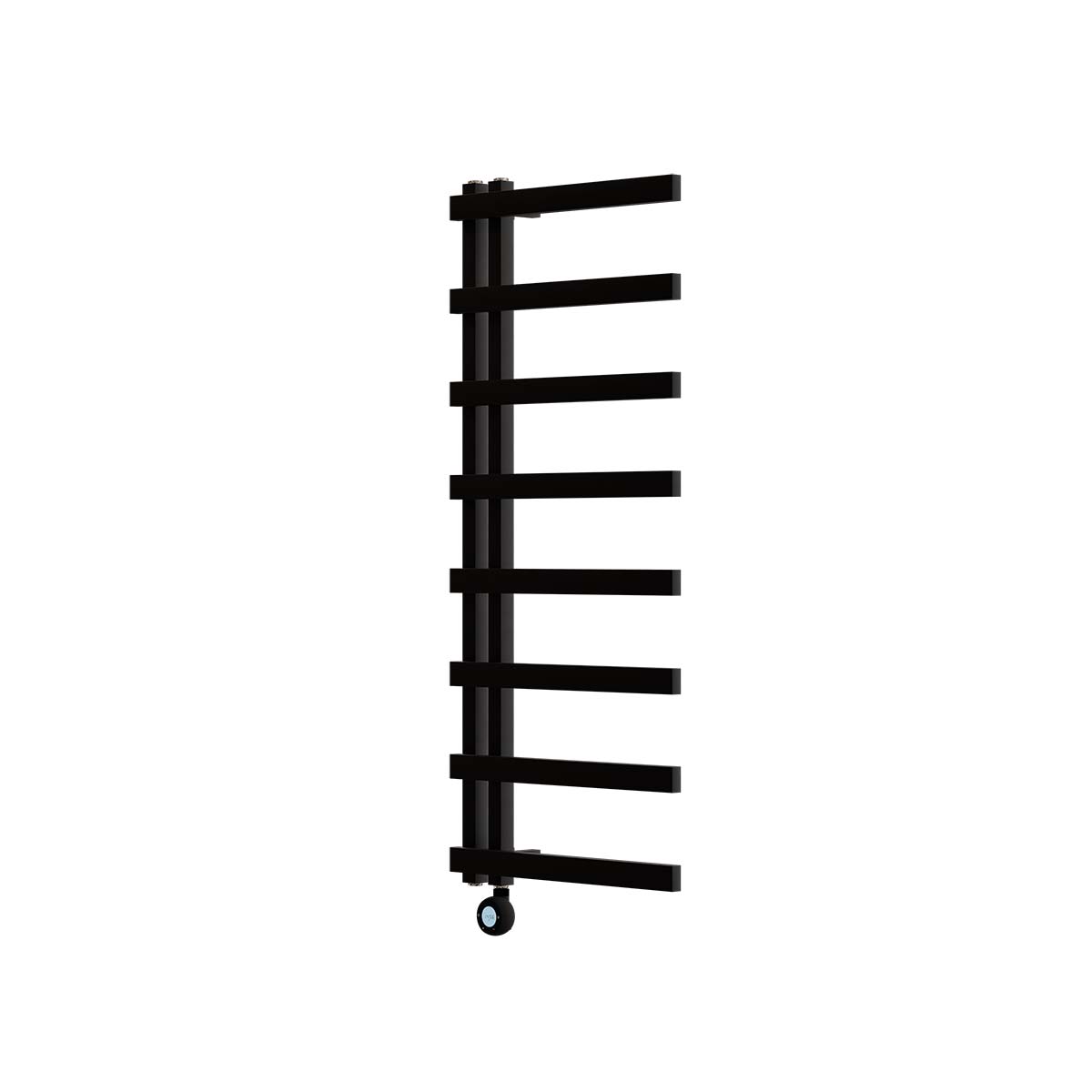 Ecostrad Vanto Velto Thermostatic Electric Towel Rail - Black 600w (500 x 1150mm)