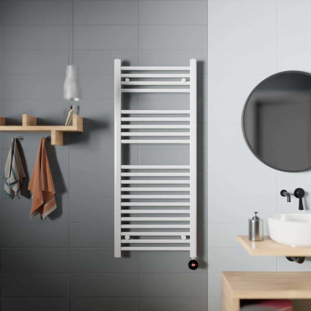 Ecostrad Fina-E TriQ WiFi Electric Towel Rail - White