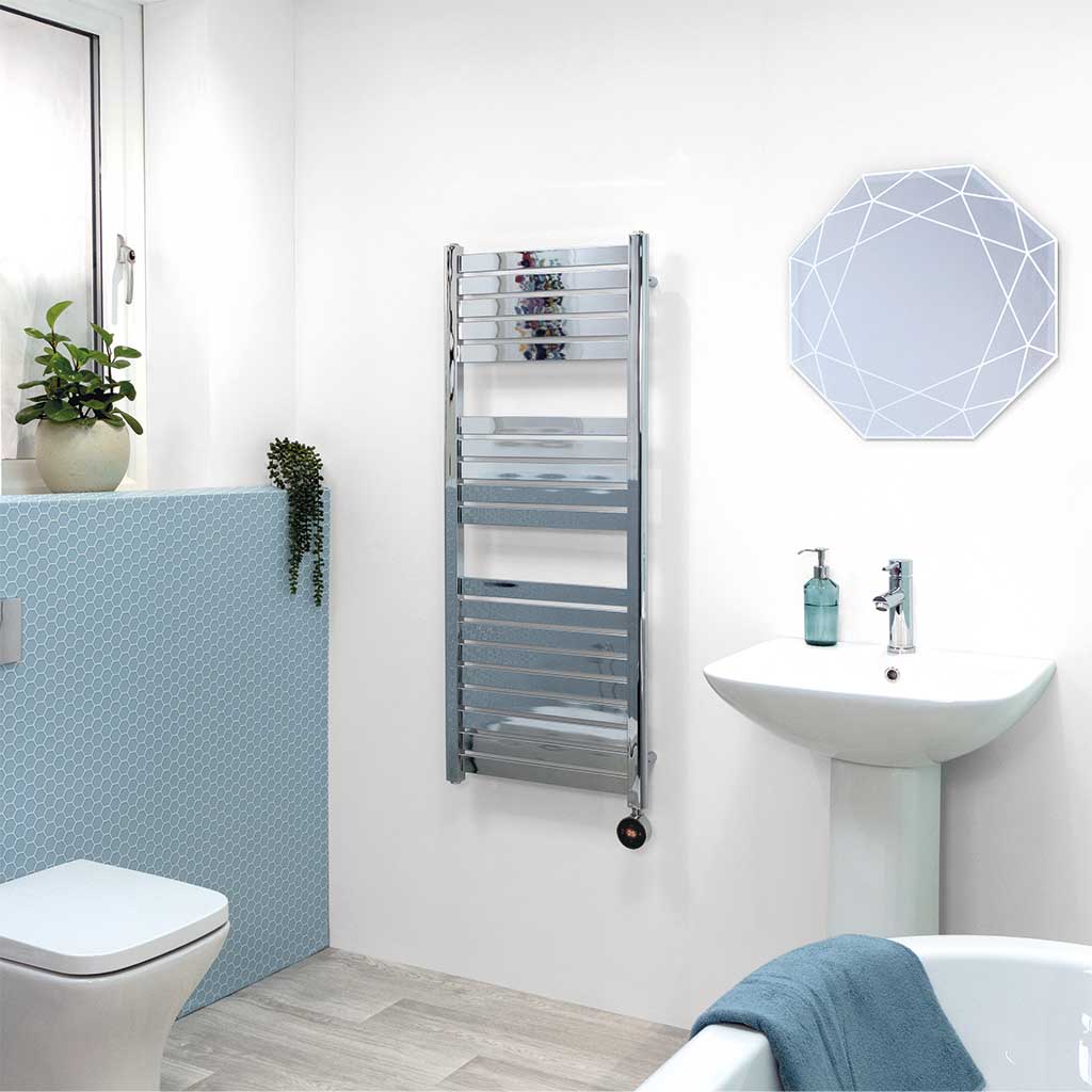 Ecostrad Scala TriQ WiFi Electric Towel Rail - Chrome 
