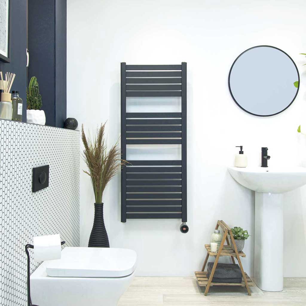 Ecostrad Scala TriQ WiFi Electric Towel Rail - Anthracite 