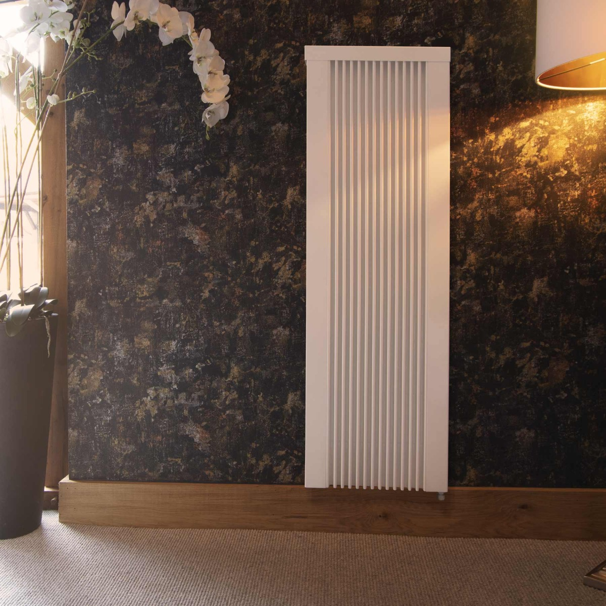 Technotherm KS DSM vertical electric radiator in living room