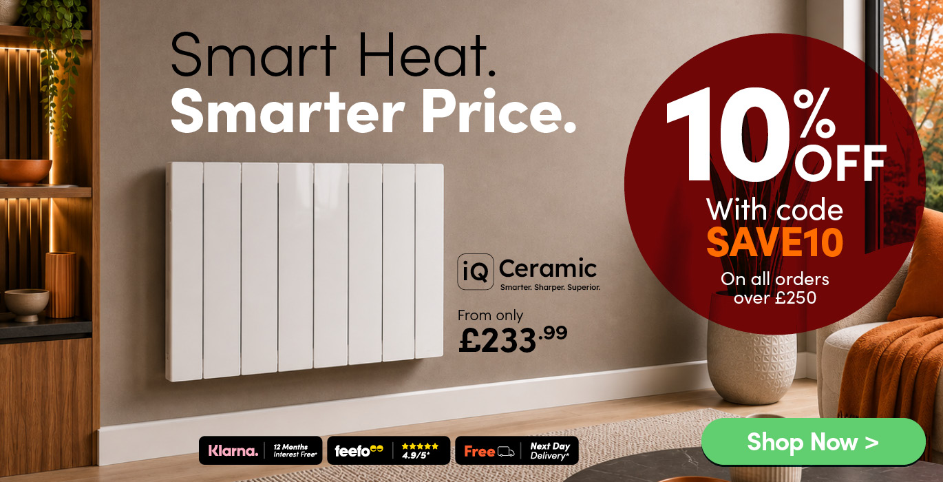 10% off orders over £250 with code SAVE10 - Shop Bestselling iQ Ceramic Electric Radiators